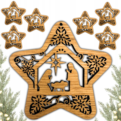Dębowa Stajenka - Świąteczne Zawieszki na Choinkę zestaw 6