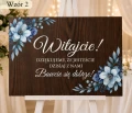 TABLICA POWITALNA ŚLUB WESELE DREWNIANA OZDOBA NATURALNE DREWNO DEKORACJA