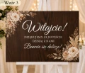 TABLICA POWITALNA ŚLUB WESELE DREWNIANA OZDOBA NATURALNE DREWNO DEKORACJA